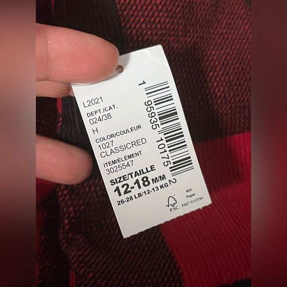 The Children's Place Buffalo Plaid Skirtall 2-Piece Set Size 12M-18M - Picture 6 of 10